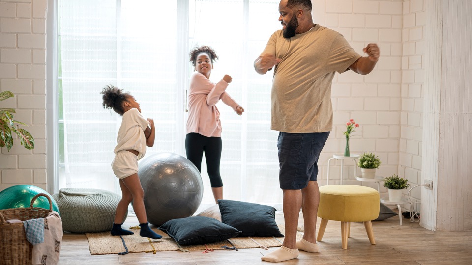 Family exercising